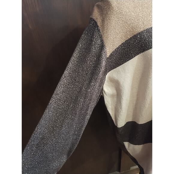 Alfred Dunner holiday metallic sweater Womens 3X brown gold tan beige pullover - Picture 3 of 6